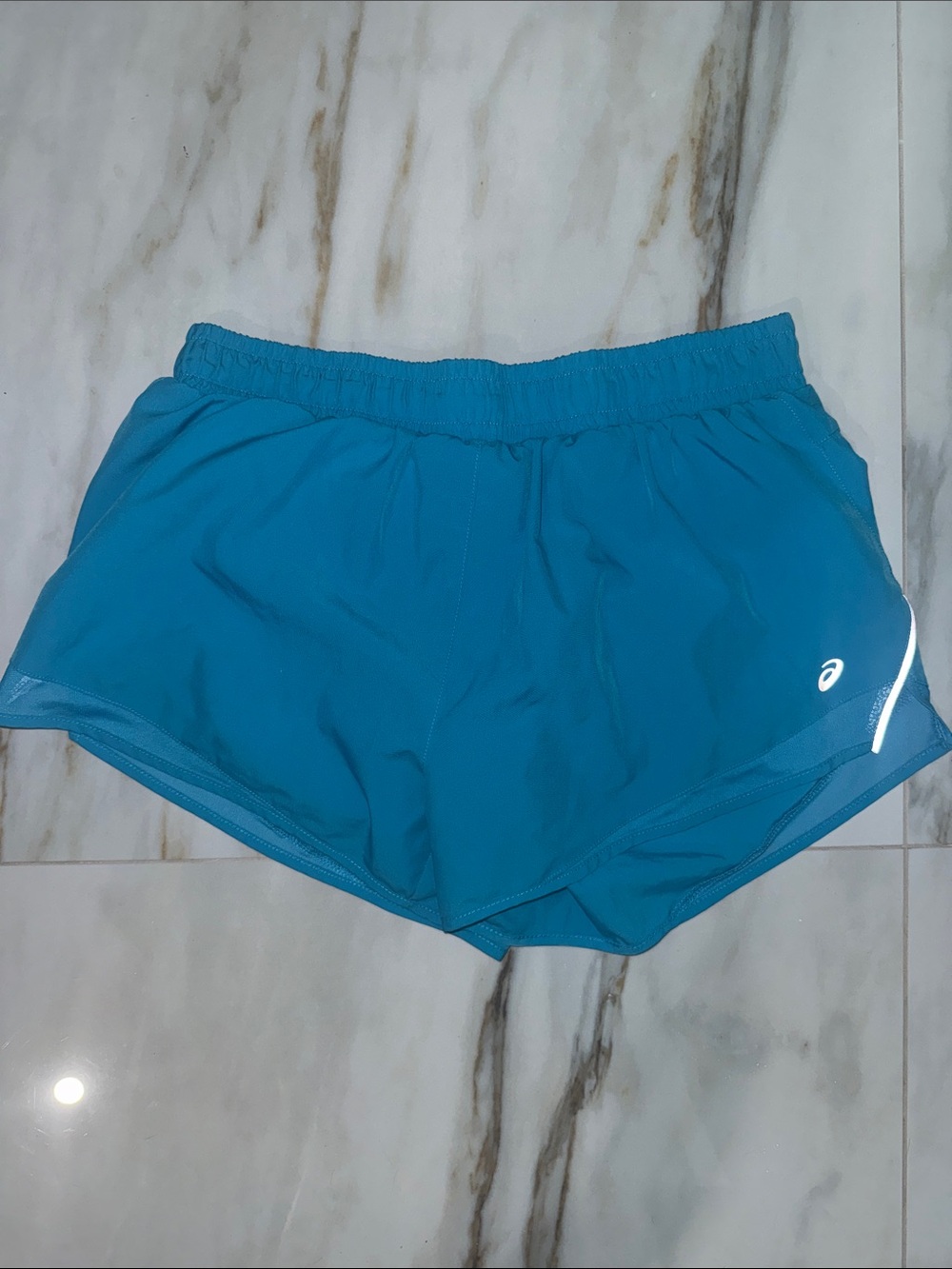 Asics Teal Blue Women's Athletic Running Shorts